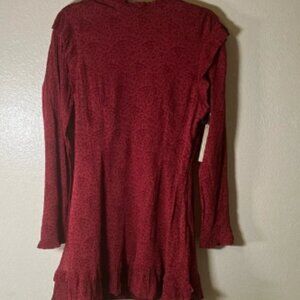 Cleobella Deep Red Long Sleeve Dress